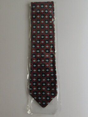 PFIZER Red & Blue Pill Print 100% Silk Novelty Tie